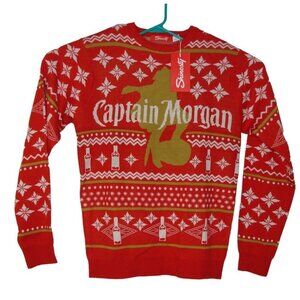 NEW Christmas Holiday Party Sweater Naughty or Spiced Captain Morgan Knit Size M